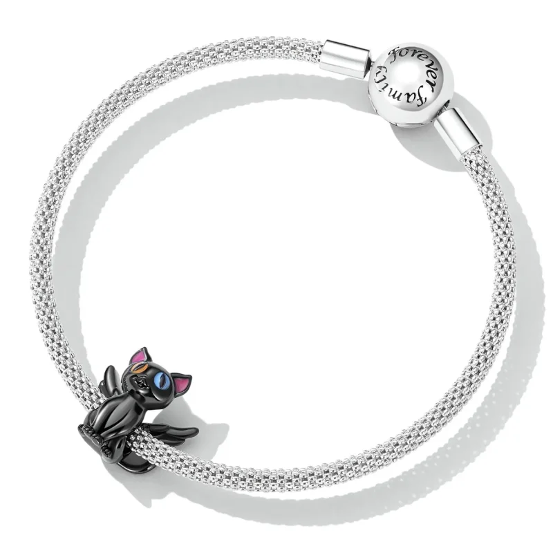 (zdjęcie do) Charms Typu Pandora Anioł Kot - SCC2299-BK - Wyświetl 5