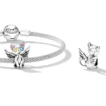 Charms Typu Pandora Anioł Kot - SCC2299