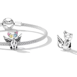 Charms Typu Pandora Anioł Kot - SCC2299