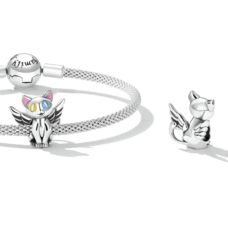 (zdjęcie do) Charms Typu Pandora Anioł Kot - SCC2299 - Wyświetl 4