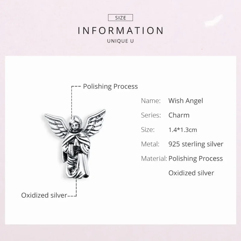 (zdjęcie do) Charms Typu Pandora Anioł Miłości - BSC314 - Wyświetl 6
