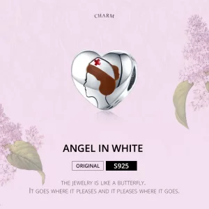 Charms Typu Pandora Anioł w bieli - Pielęgniarka - SCC1547