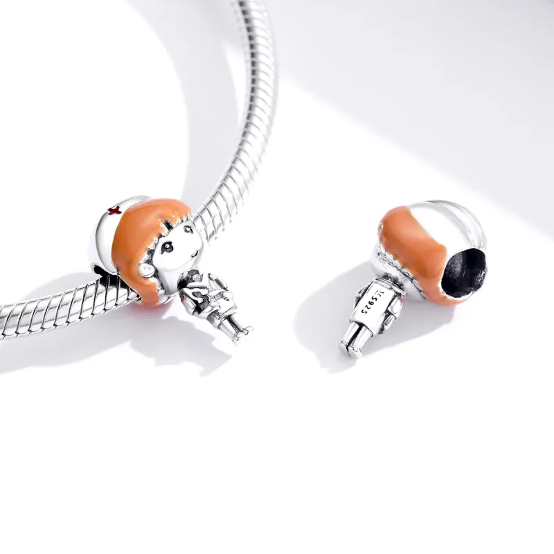 (zdjęcie do) Charms Typu Pandora Anioł w bieli - Pielęgniarka - SCC1548 - Wyświetl 4