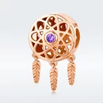 Charms Typu Pandora Łapacz snów Różowe złoto - SCC330-C
