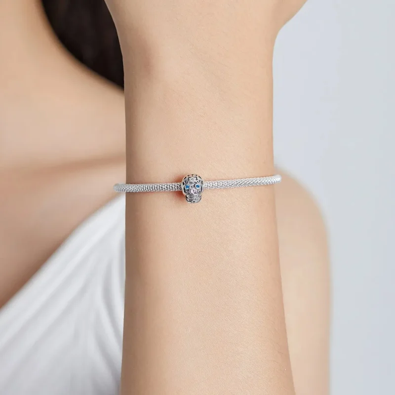 (zdjęcie do) Charms Typu Pandora Ażurowa czaszka - BSC524 - Wyświetl 5