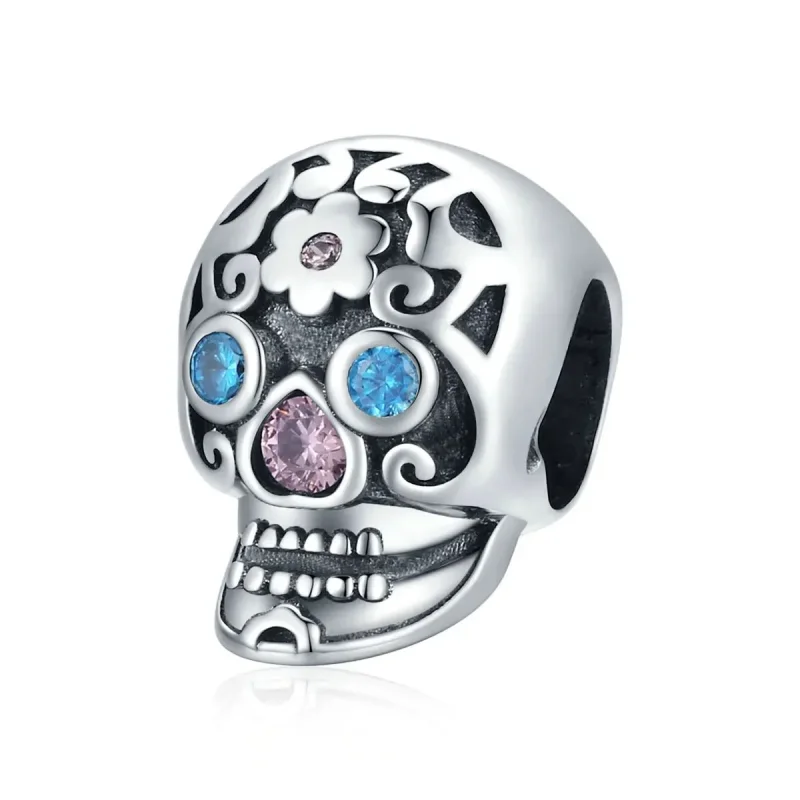 (zdjęcie do) Charms Typu Pandora Ażurowa czaszka - BSC524
