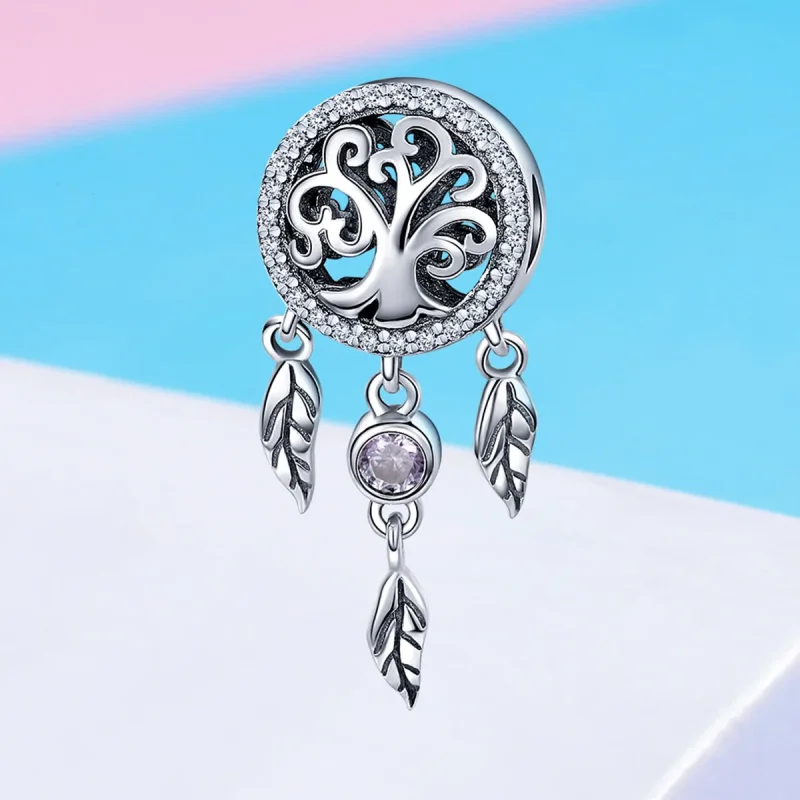 (zdjęcie do) Charms Typu Pandora Ażurowy łapacz snów - SCC723 - Wyświetl 4
