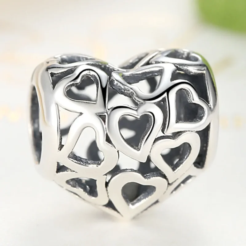 (zdjęcie do) Charms Typu Pandora Ażurowy Serca - SCC024 - Wyświetl 3