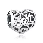 Charms Typu Pandora Ażurowy Serca - SCC024