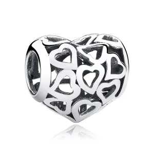 Charms Typu Pandora Ażurowy Serca - SCC024