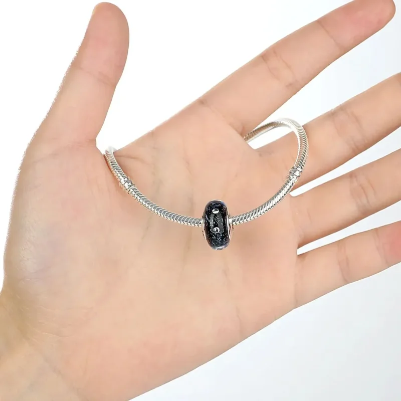 (zdjęcie do) Charms Typu Pandora Bąbelkowanie o północy z gwintowanym szkłem Murano - SCZ028 - Wyświetl 5