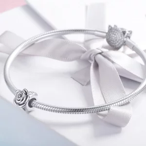 Charms Typu Pandora Biała Róża - SCC1101