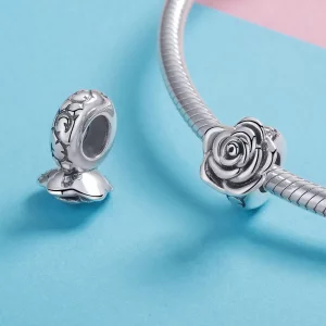 Charms Typu Pandora Biała Róża - SCC1101
