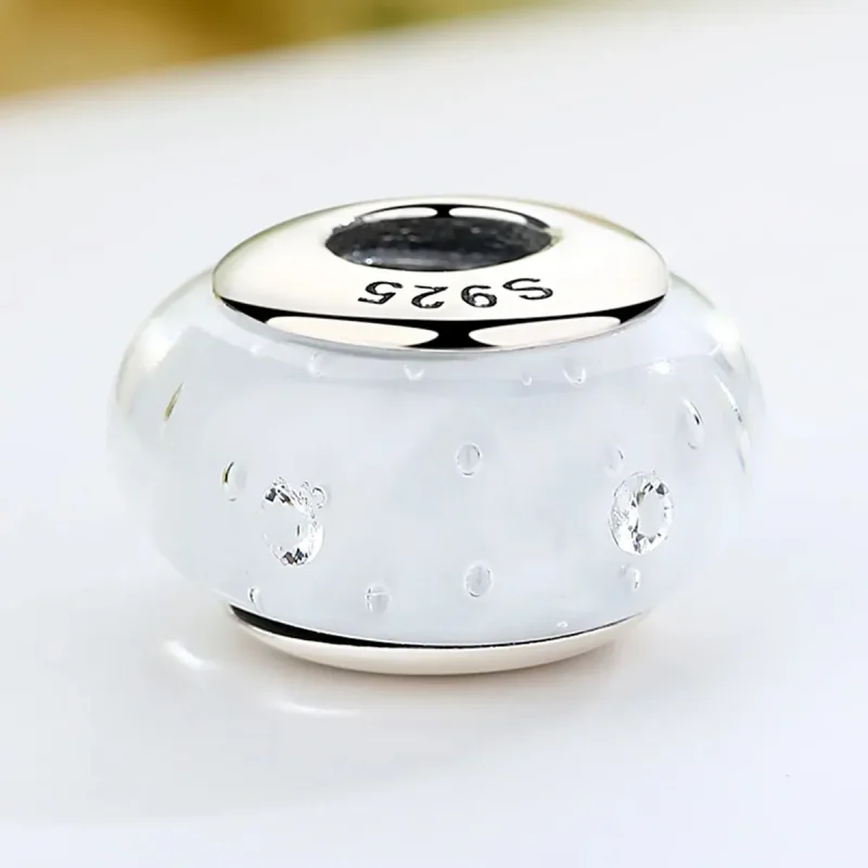 (zdjęcie do) Charms Typu Pandora Białe szkło Murano - SCZ002 - Wyświetl 3