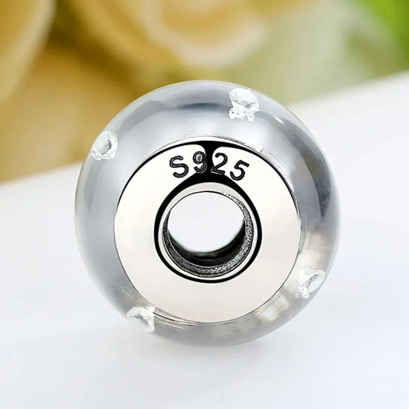 (zdjęcie do) Charms Typu Pandora Białe szkło Murano - SCZ002 - Wyświetl 4