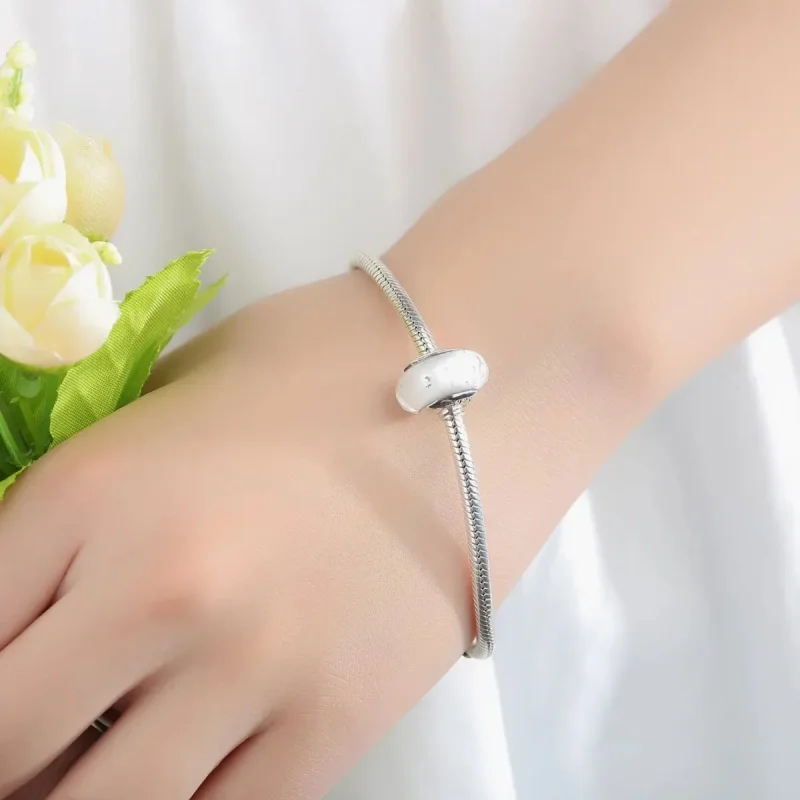 (zdjęcie do) Charms Typu Pandora Białe szkło Murano - SCZ002 - Wyświetl 6