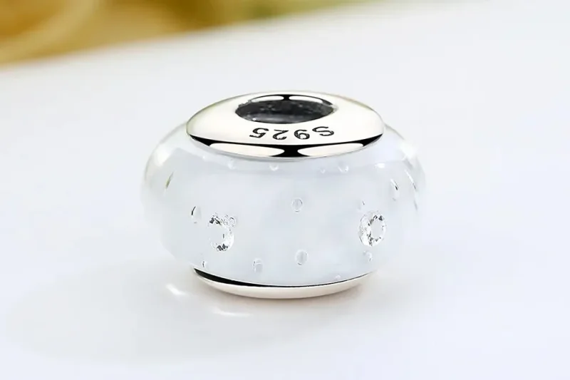 (zdjęcie do) Charms Typu Pandora Białe szkło Murano - SCZ002 - Wyświetl 7