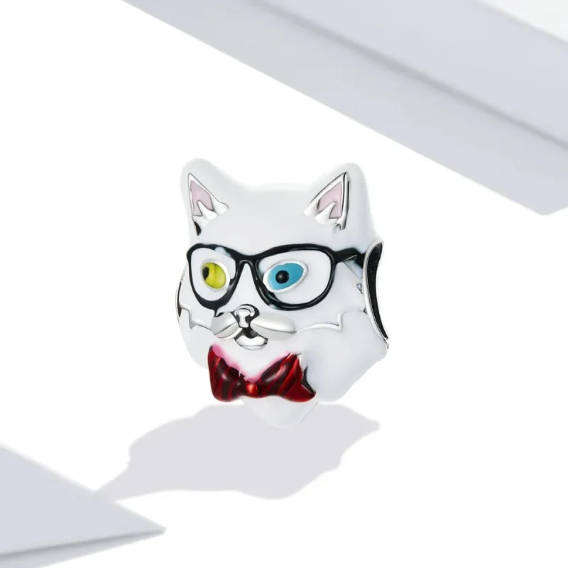 (zdjęcie do) Charms Typu Pandora Biały kot - SCC2093 - Wyświetl 2