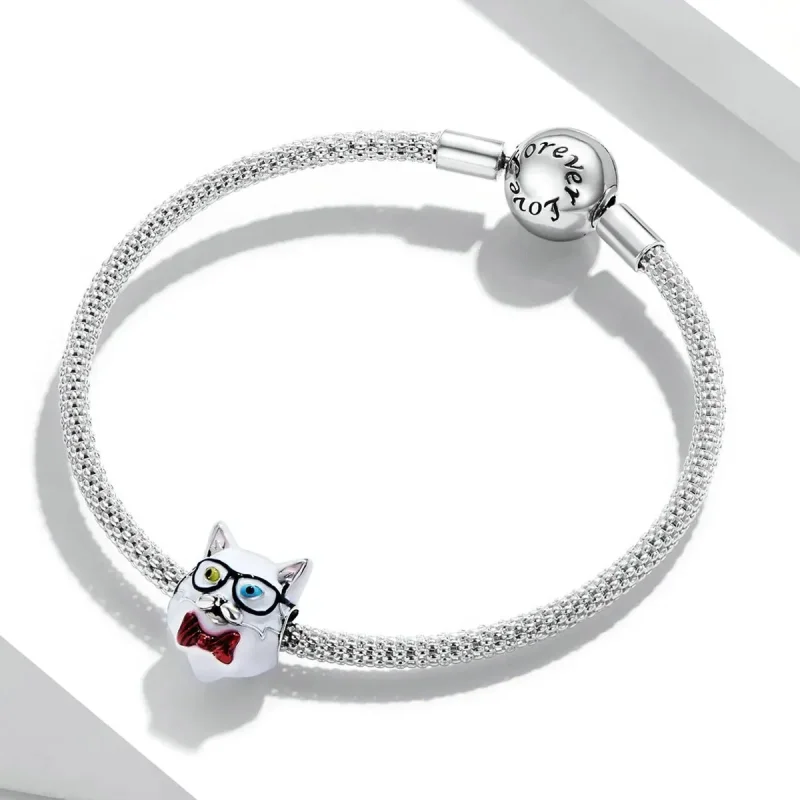 (zdjęcie do) Charms Typu Pandora Biały kot - SCC2093 - Wyświetl 3