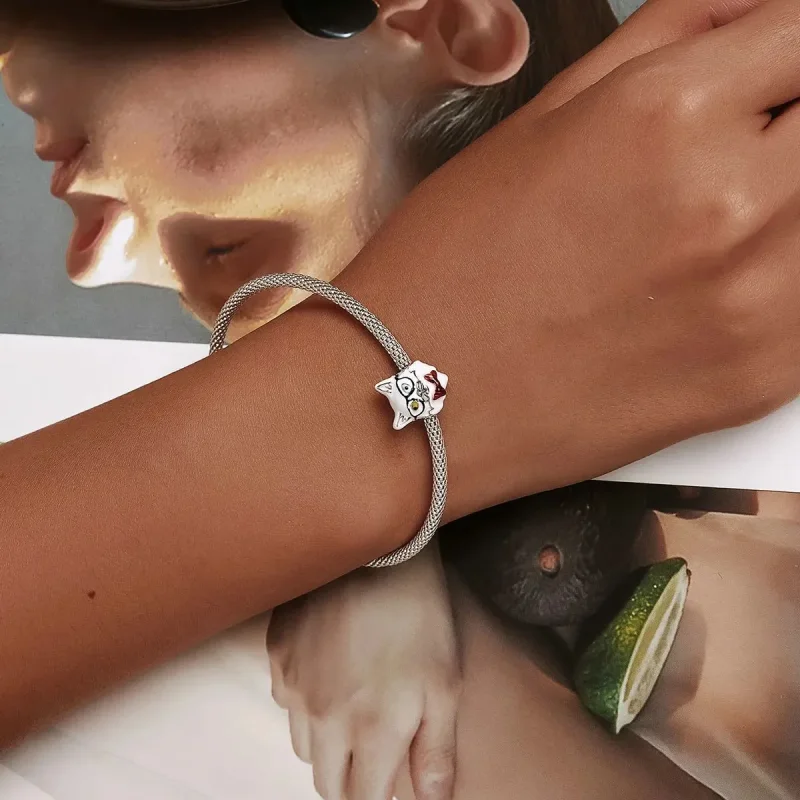 (zdjęcie do) Charms Typu Pandora Biały kot - SCC2093 - Wyświetl 6