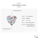 Charms Typu Pandora Biedronka i kwiaty - BSC117