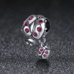Charms Typu Pandora Biedronka z dzieckiem - SCC364