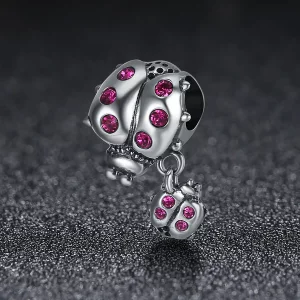 Charms Typu Pandora Biedronka z dzieckiem - SCC364