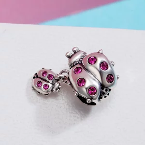 Charms Typu Pandora Biedronka z dzieckiem - SCC364