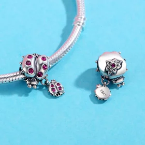 Charms Typu Pandora Biedronka z dzieckiem - SCC364