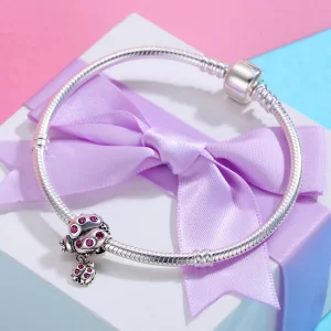 Charms Typu Pandora Biedronka z dzieckiem - SCC364