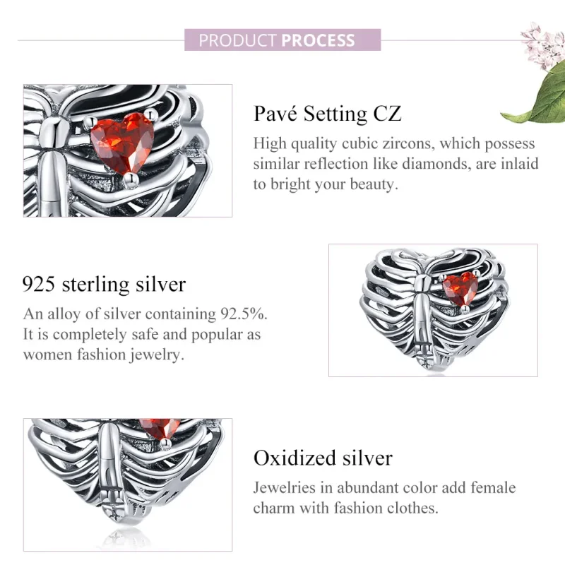 (zdjęcie do) Charms Typu Pandora Bijące serce - SCC1764 - Wyświetl 8