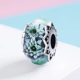 Charms Typu Pandora Błękitna Chryzantema - SCC1011