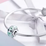 Charms Typu Pandora Błękitna Chryzantema - SCC1011