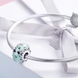 Charms Typu Pandora Błękitna Chryzantema - SCC1011