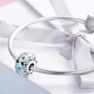 Charms Typu Pandora Błękitna Chryzantema - SCC1011