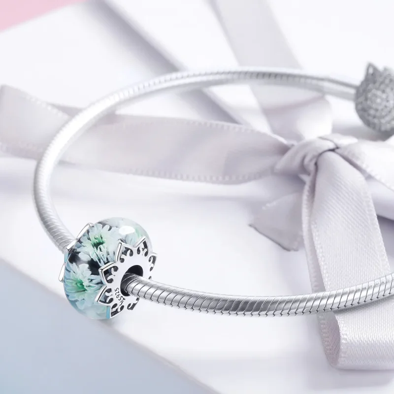 (zdjęcie do) Charms Typu Pandora Błękitna Chryzantema - SCC1011 - Wyświetl 3