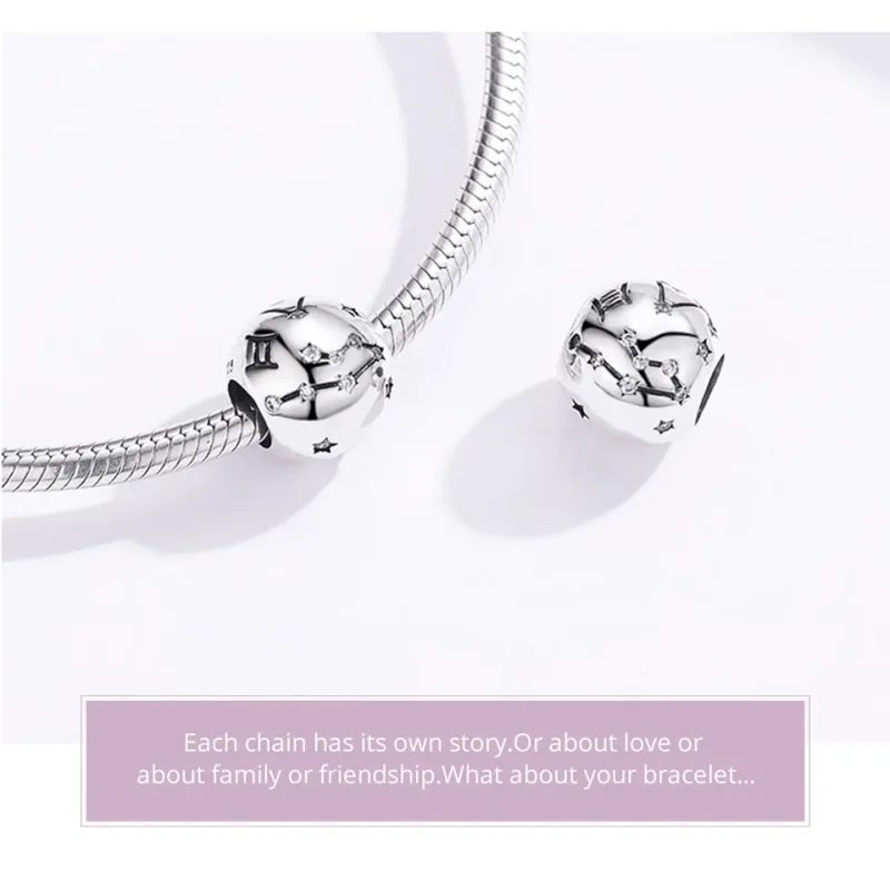 (zdjęcie do) Charms Typu Pandora Bliźnięta - SCC1218-3 - Wyświetl 5