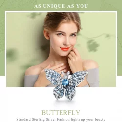 Charms Typu Pandora Brokatowy Motyl - BSC061