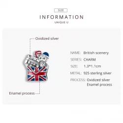 Charms Typu Pandora Brytyjskie prezenty - SCC1740