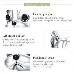 Charms Typu Pandora Buldog francuski - SCC315