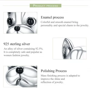 Charms Typu Pandora Buldog francuski - SCC315