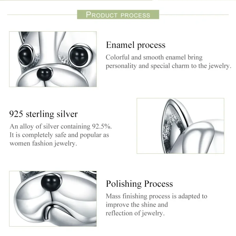 (zdjęcie do) Charms Typu Pandora Buldog francuski - SCC315 - Wyświetl 6