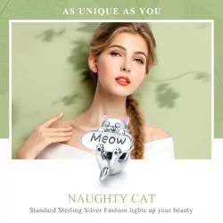 Charms Typu Pandora Butelka perfum Naughty Cat - SCC874