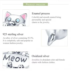 Charms Typu Pandora Butelka perfum Naughty Cat - SCC874