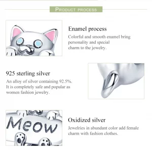 Charms Typu Pandora Butelka perfum Naughty Cat - SCC874