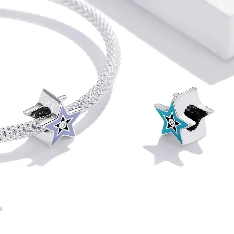 (zdjęcie do) Charms Typu Pandora Błyszcząca Gwiazda - BSC459 - Wyświetl 4