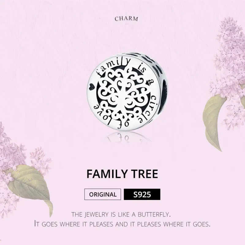 (zdjęcie do) Charms Typu Pandora Błyszczące drzewo genealogiczne - SCC1324 - Wyświetl 6