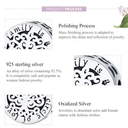 Charms Typu Pandora Błyszczące drzewo genealogiczne - SCC1324