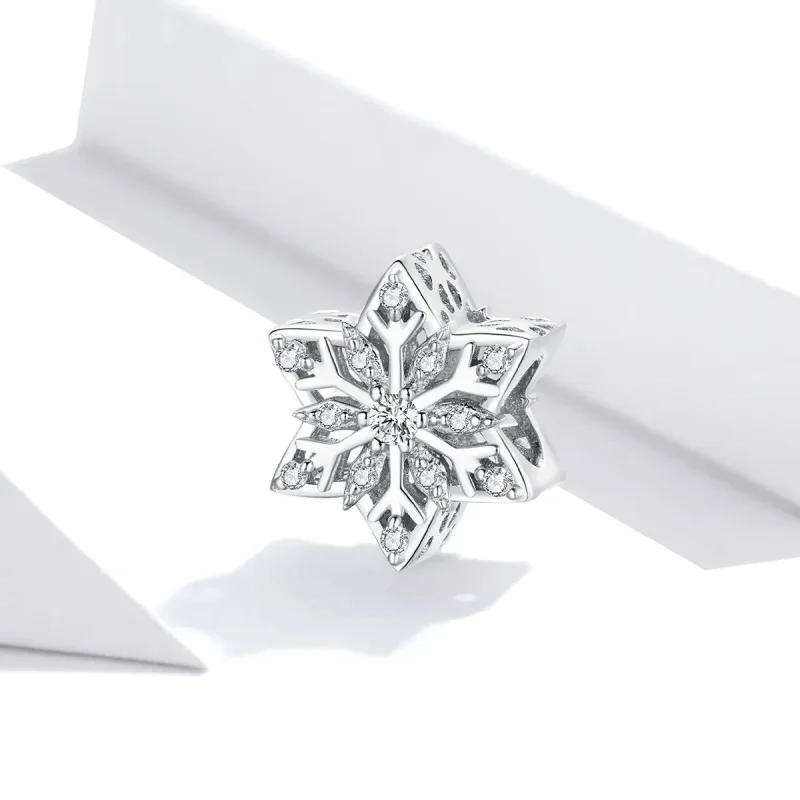 (zdjęcie do) Charms Typu Pandora Błyszczące płatki śniegu - BSC368 - Wyświetl 2