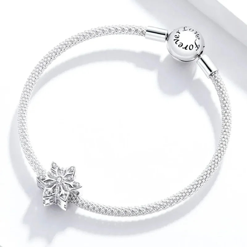 (zdjęcie do) Charms Typu Pandora Błyszczące płatki śniegu - BSC368 - Wyświetl 3